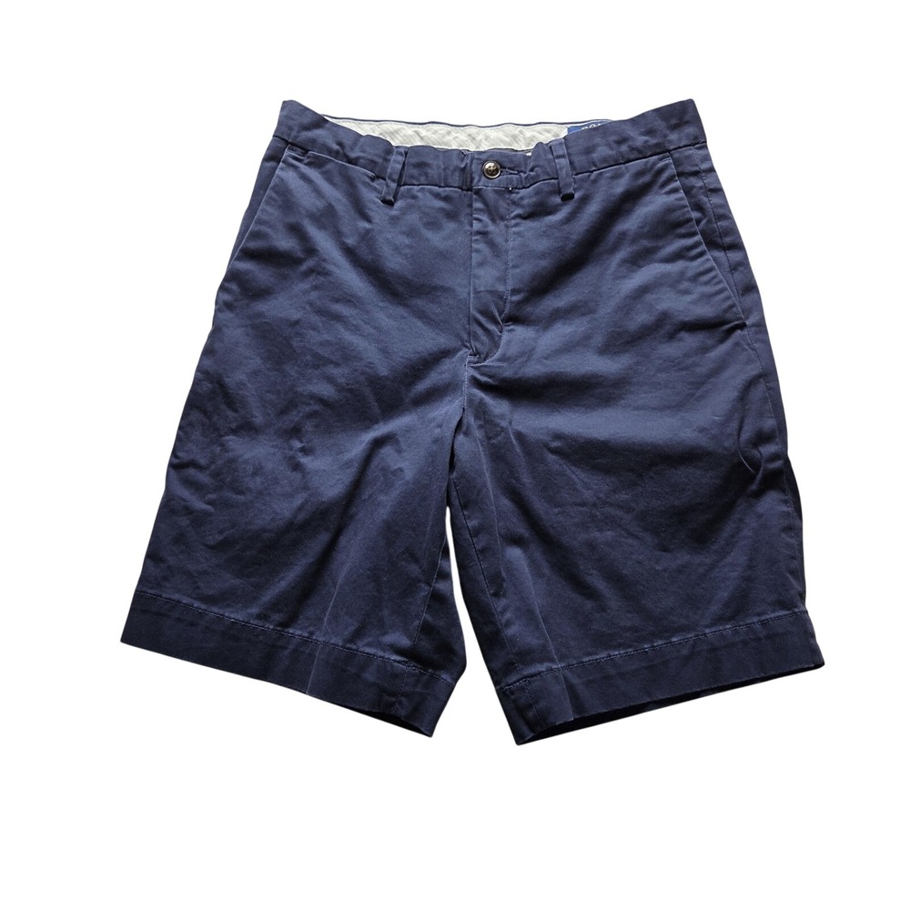 Polo Ralph Lauren Stretch Classic Chino Shorts Mens 30 Blue Cotton 9" Inseam